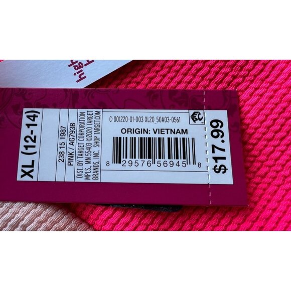 Xhilaration Juniors Textured Colorblock Cheeky High Leg High Waist Bikini Bottom - Picture 4 of 4